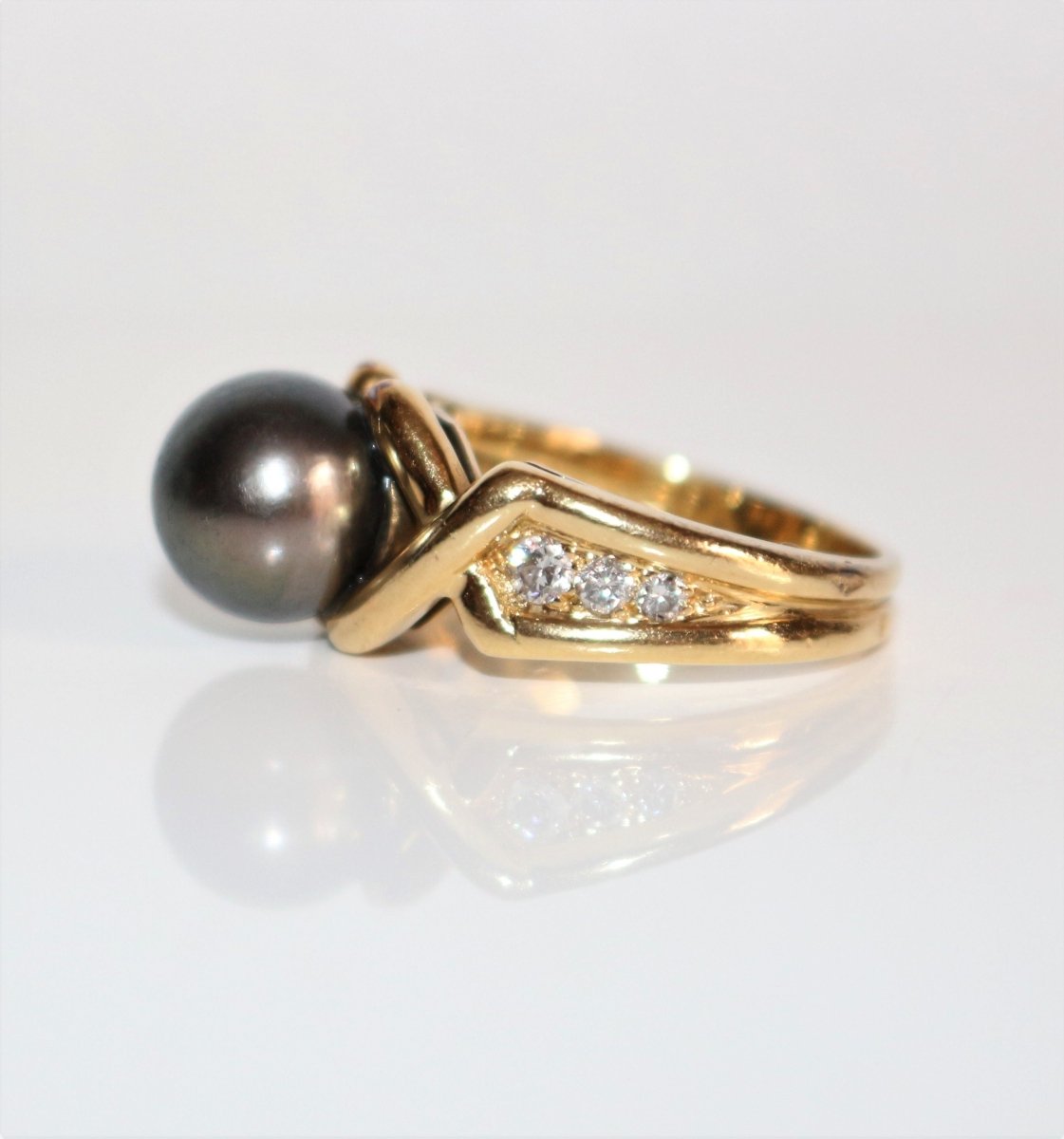 Bague Perle De Tahiti Et Diamants