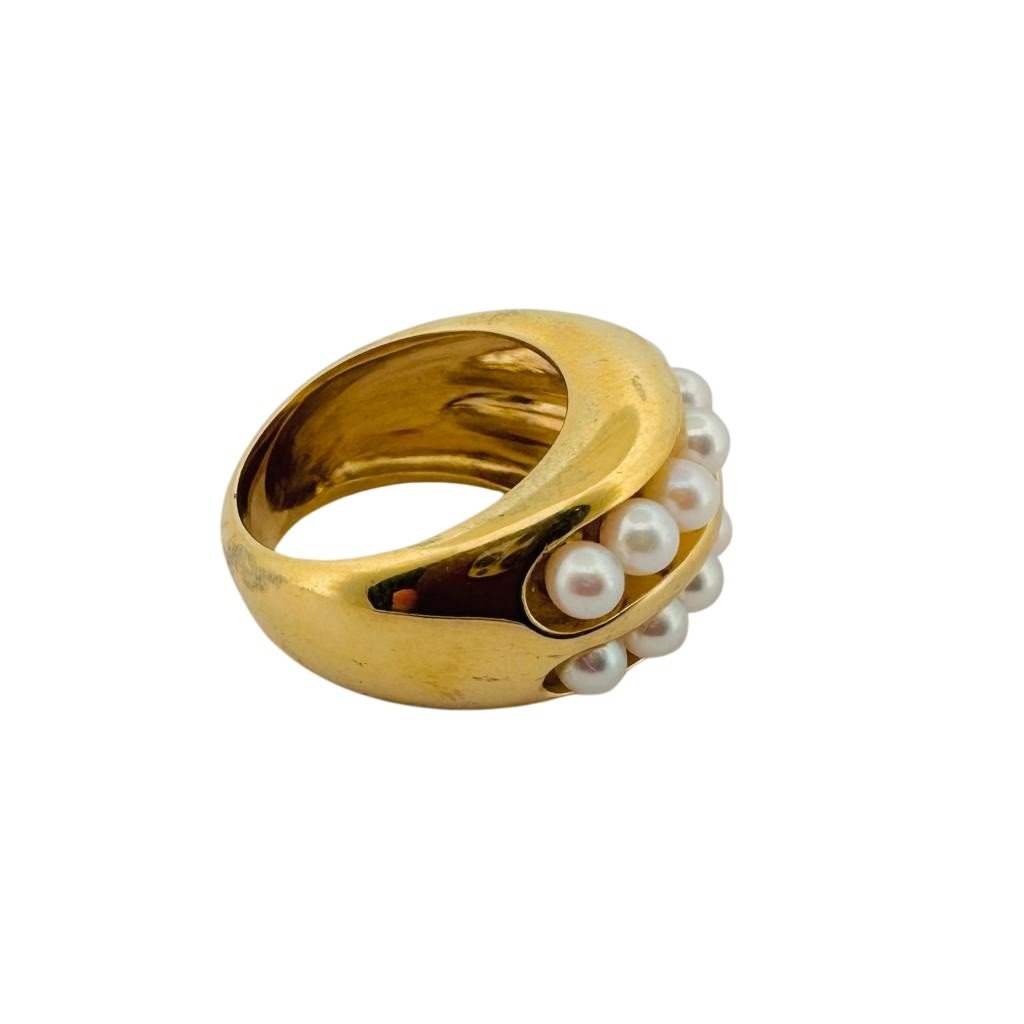 Bague "Persane" en or jaune et perles - Castafiore