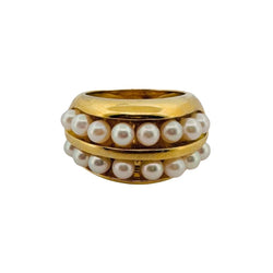 Bague "Persane" en or jaune et perles - Castafiore