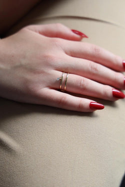 Bague PERSÉE "Zeus" en or jaune et diamant - Castafiore