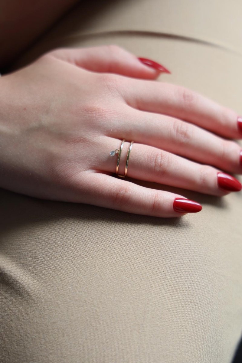Bague PERSÉE "Zeus" en or jaune et diamant - Castafiore