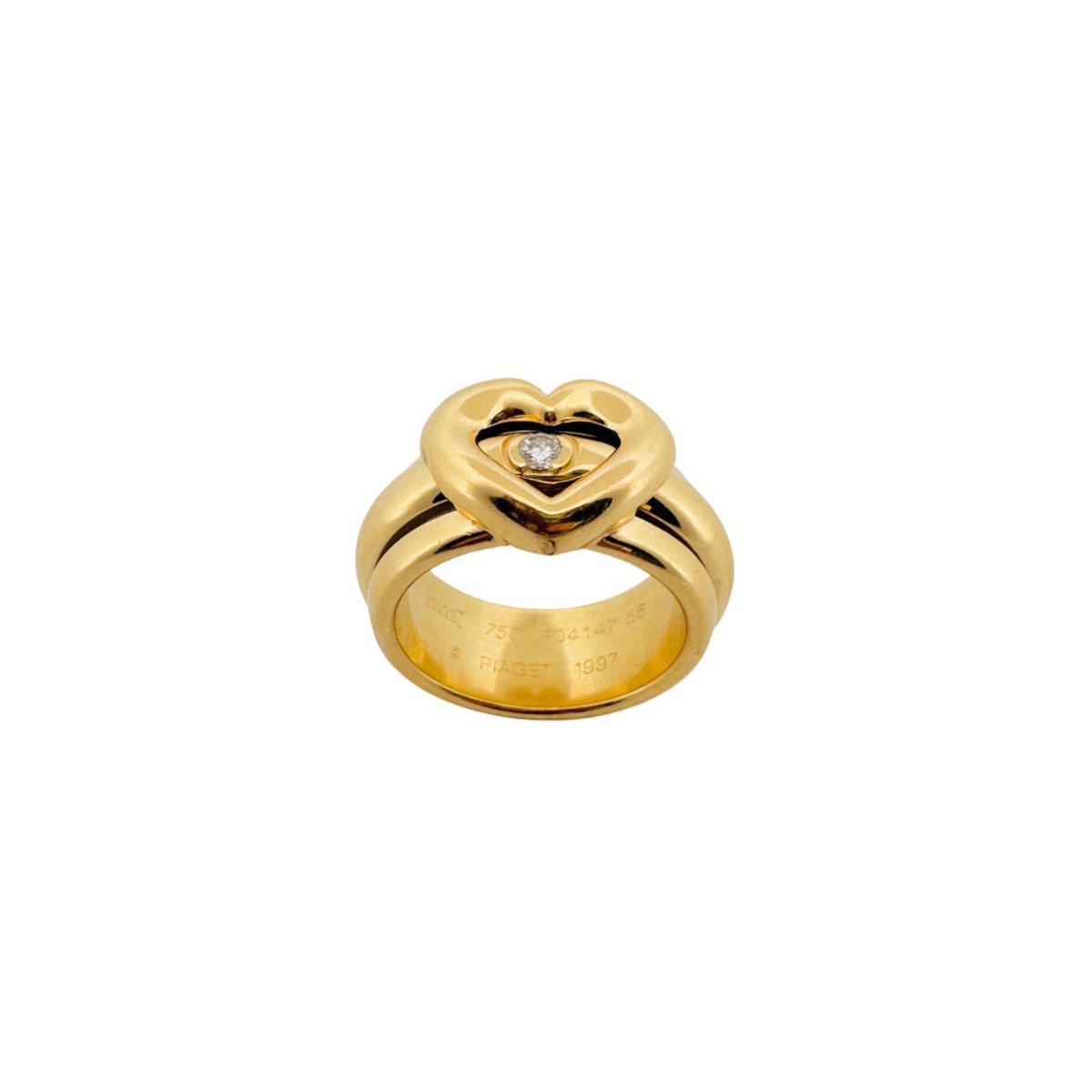 Bague PIAGET "Coeur" en or jaune et diamants - Castafiore