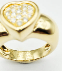 Bague PIAGET "Cœur" en or jaune et diamants - Castafiore