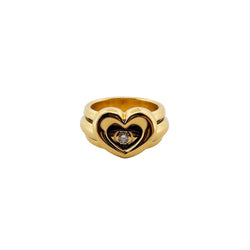 Bague PIAGET "Coeur" en or jaune et diamants - Castafiore