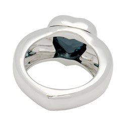 Bague Piaget, "Coeur", or blanc et topaze - Castafiore