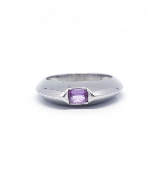 Bague PIAGET en or blanc et saphir rose - Castafiore