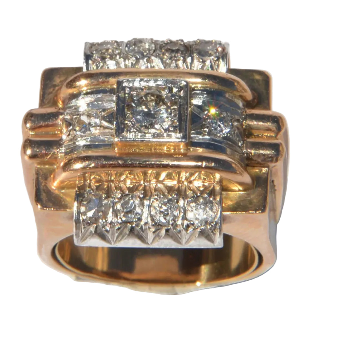 Bague platine et diamant 1950 - Castafiore
