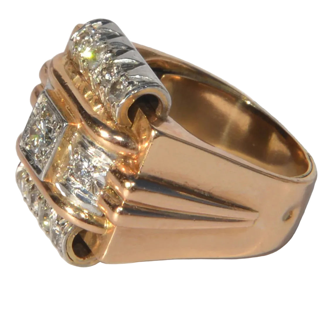 Bague platine et diamant 1950 - Castafiore