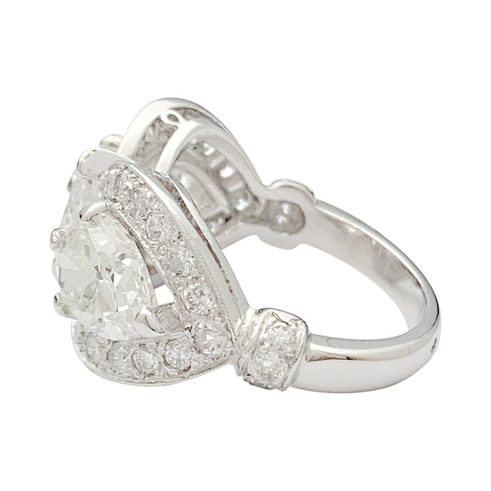 Bague platine et diamants poires - Castafiore