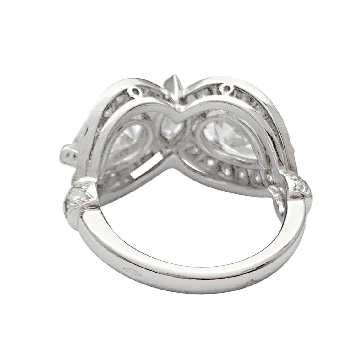 Bague platine et diamants poires - Castafiore