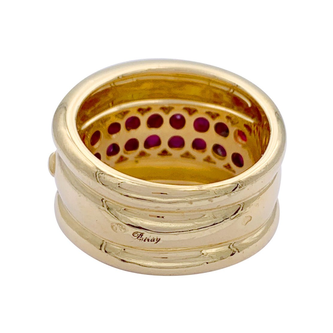 Bague Poiray or jaune, rubis, diamants - Castafiore