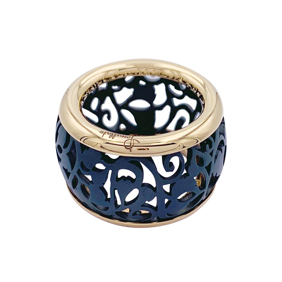 Bague POMELLATO, "Arabesque" en or rose et titane - Castafiore