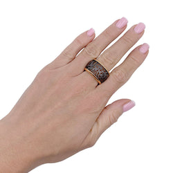 Bague POMELLATO, "Arabesque" en or rose et titane - Castafiore