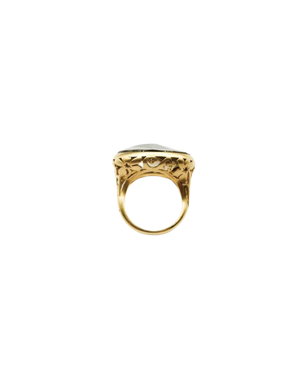 Bague POMELLATO "Arabesques" en or rose et quartz - Castafiore