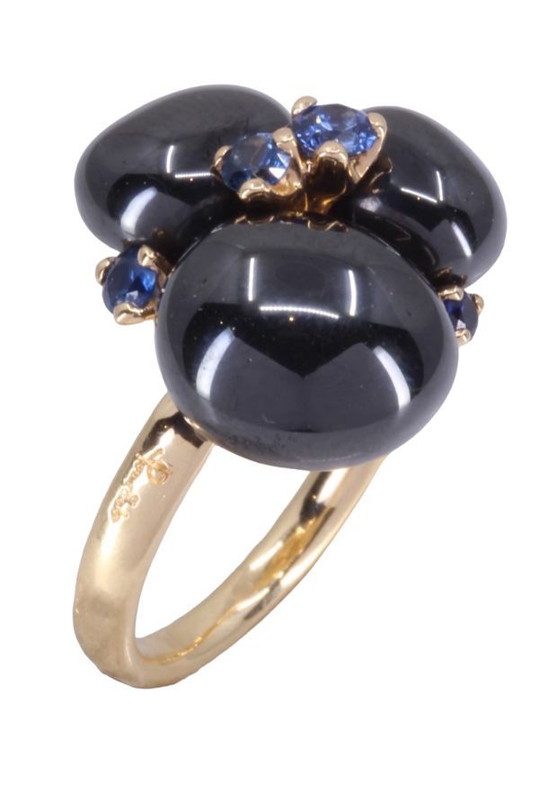 Bague Pomellato capri saphirs en or jaune - Castafiore