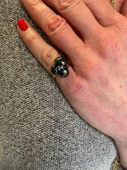 Bague Pomellato capri saphirs en or jaune - Castafiore