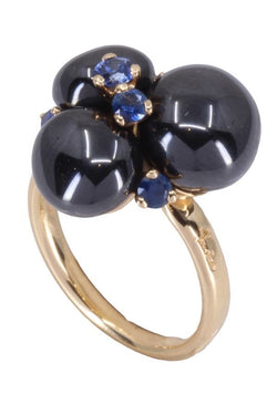 Bague Pomellato capri saphirs en or jaune - Castafiore