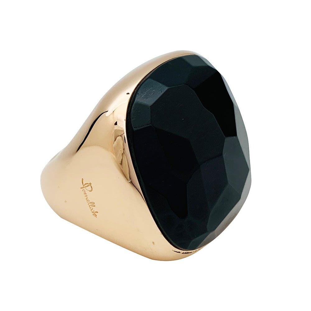 Bague Pomellato en or rose modèle "Victoria", jais - Castafiore