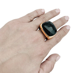 Bague Pomellato en or rose modèle "Victoria", jais - Castafiore