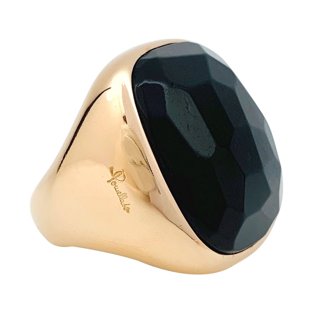 Bague Pomellato en or rose modèle "Victoria", jais - Castafiore