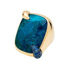 Bague POMELLATO, "Le grand bleu", en or rose, chrysocolle et saphirs - Castafiore