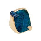 Bague POMELLATO, "Le grand bleu", en or rose, chrysocolle et saphirs - Castafiore