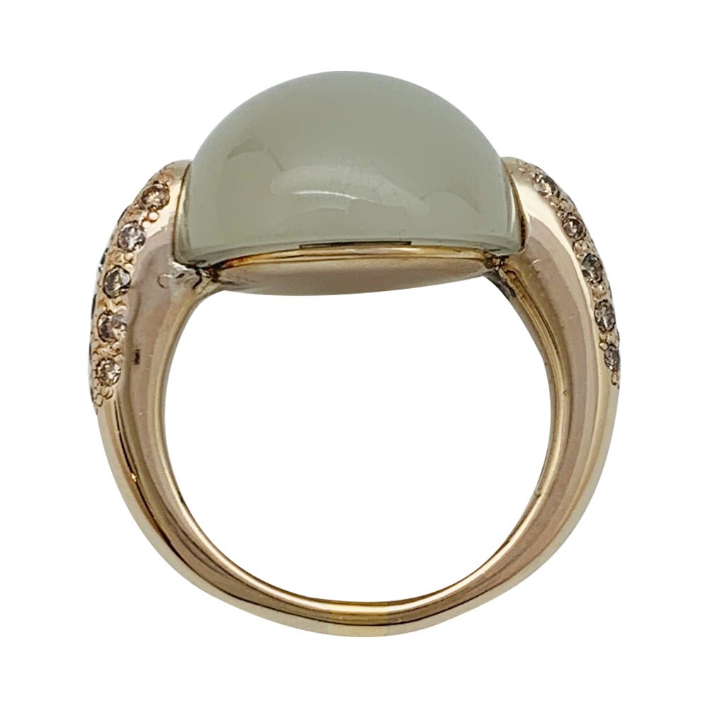 Bague Pomellato, "Luna", or naturel, diamants et pierre de lune - Castafiore