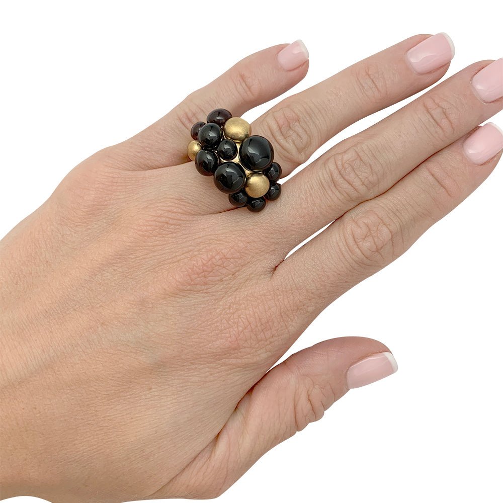 Bague Pomellato, "Mora", or jaune, grenats - Castafiore