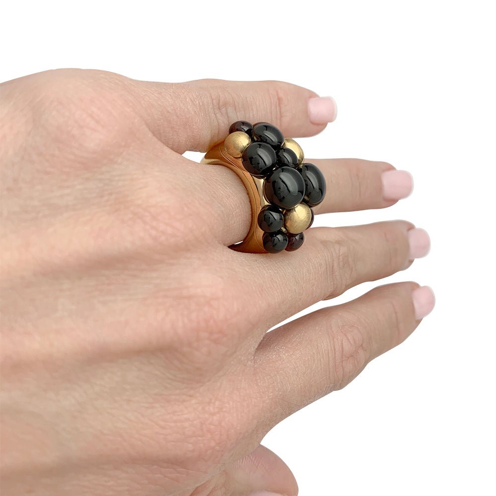 Bague Pomellato, "Mora", or jaune, grenats - Castafiore