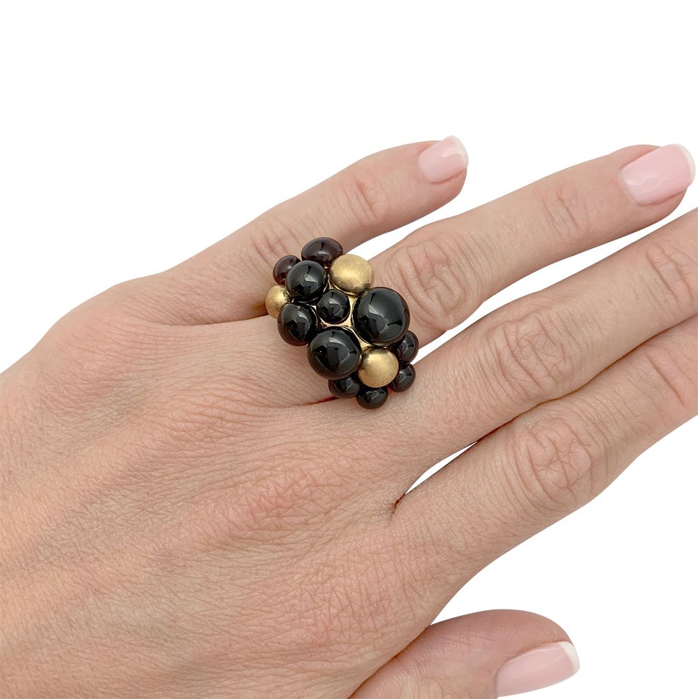 Bague Pomellato, "Mora", or jaune, grenats - Castafiore
