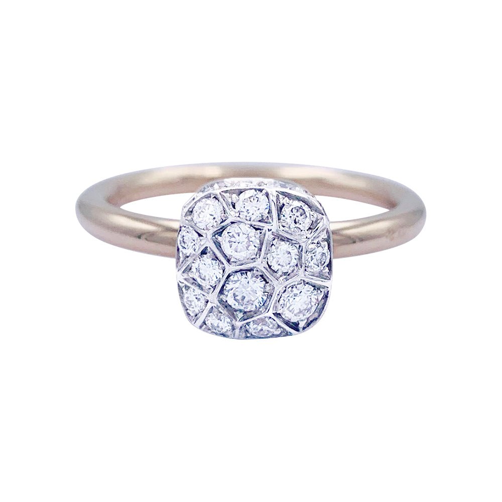 Bague Pomellato, "Nudo Solitaire", or rose et blanc, diamants - Castafiore