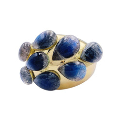 Bague Pomellato, "Rugiada", or jaune, labradorites - Castafiore