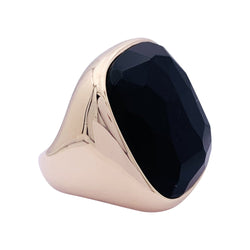 Bague Pomellato "Victoria", or rose, jais. - Castafiore