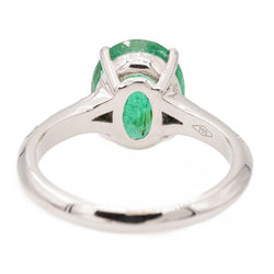 Bague Pompadour en or blanc et émeraude - Castafiore