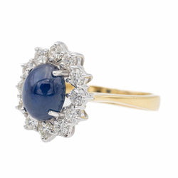 Bague Pompadour en or jaune et saphir - Castafiore