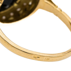 Bague Pompadour en or jaune, or blanc et saphir - Castafiore