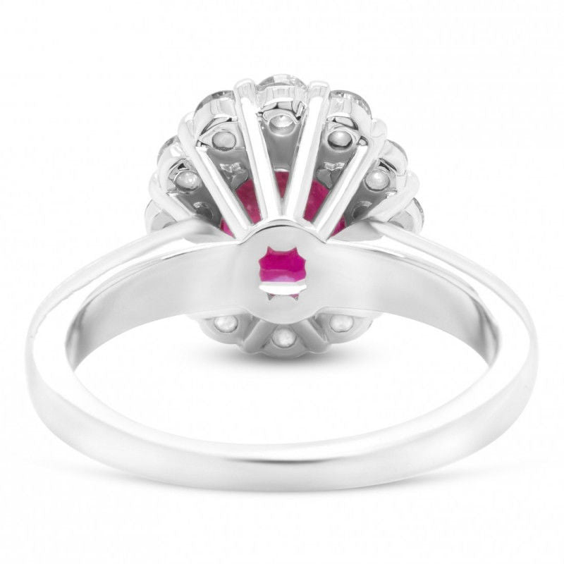 Bague Pottier or gris rubis diamants - Castafiore