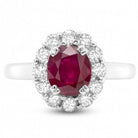 Bague Pottier or gris rubis diamants - Castafiore