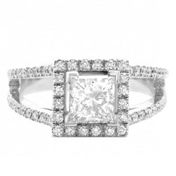 Bague Princesse or gris diamants - Castafiore