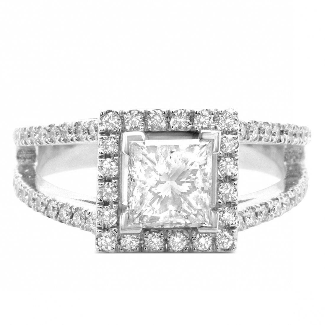Bague Princesse or gris diamants - Castafiore
