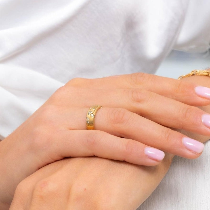 Bague REPOSSI Astrale en or jaune et diamants - Castafiore