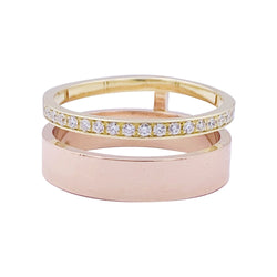 Bague REPOSSI ,deux ors et diamants - Castafiore