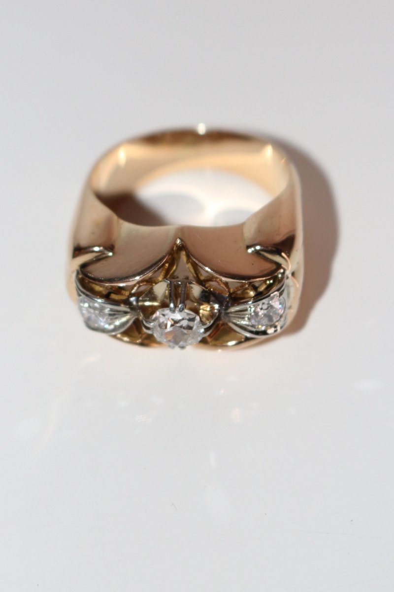 Bague Rétro Or & Diamants - Castafiore