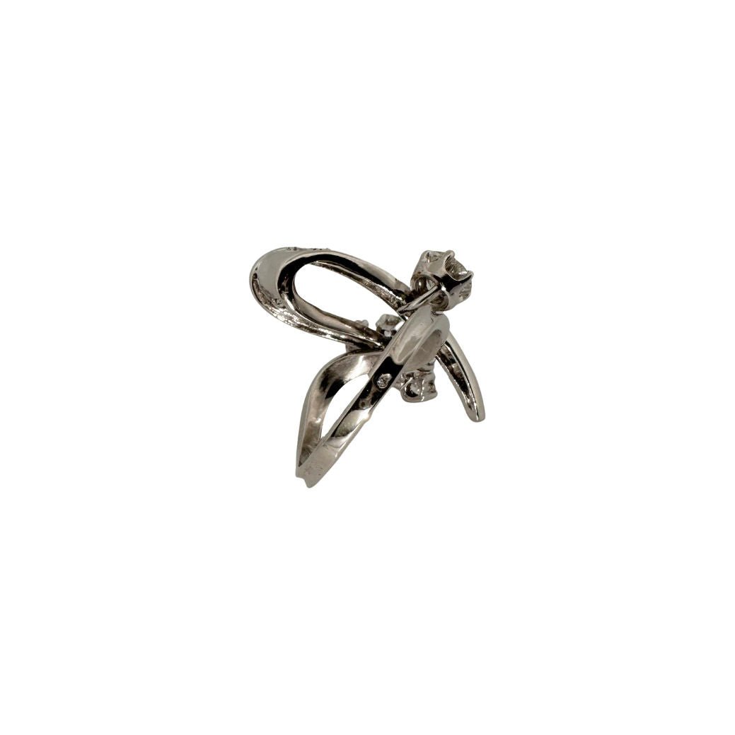 Bague Ruban en or blanc et diamants - Castafiore