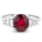 Bague rubis diamants - Castafiore