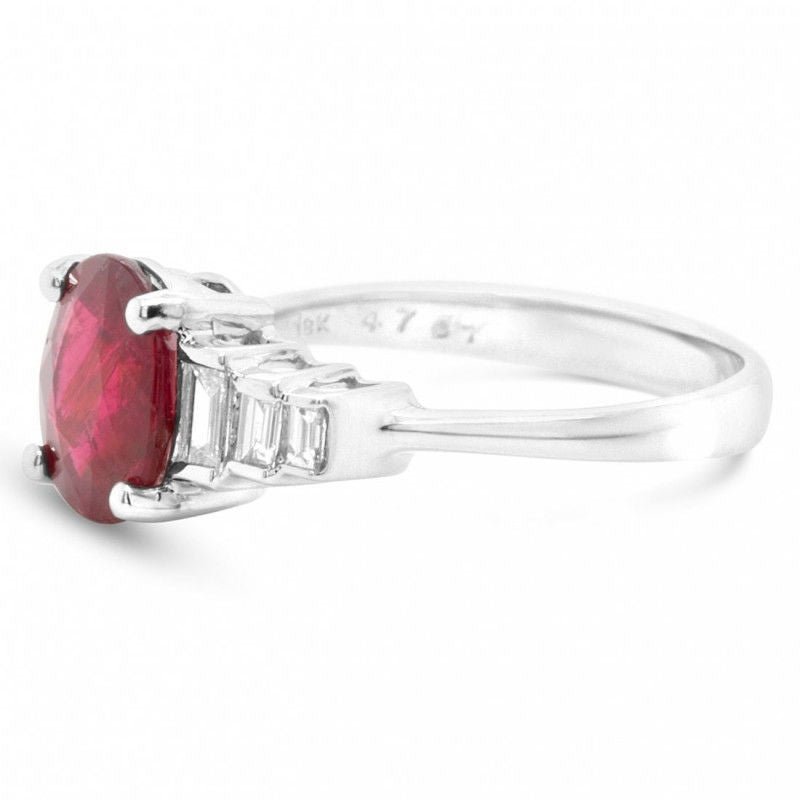 Bague rubis diamants - Castafiore