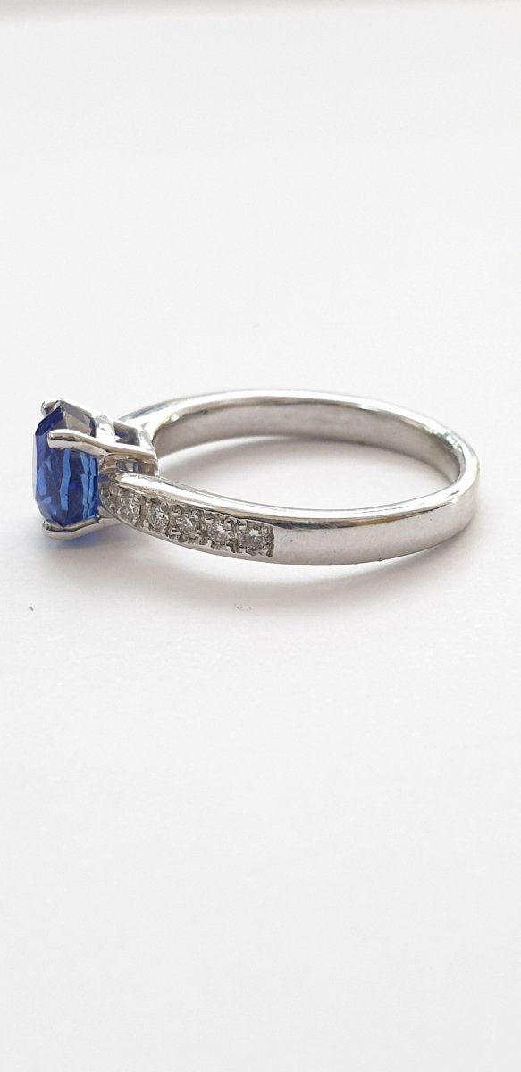 Bague saphir diamants - Castafiore