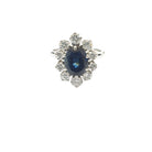 Bague saphir entourage diamants - Castafiore