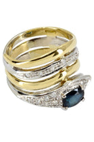 BAGUE SERPENT SAPHIR ET DIAMANTS - Castafiore