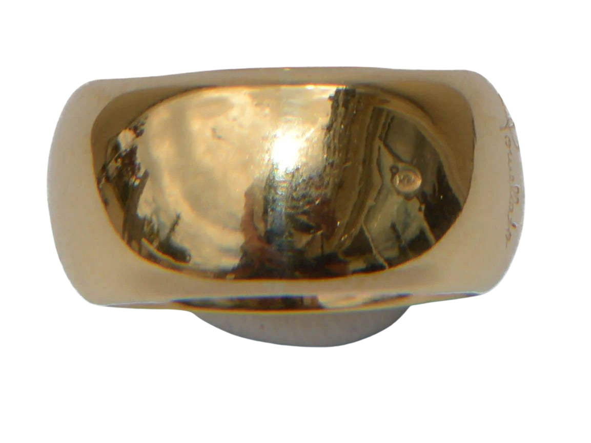 Bague signée de la maison Pomellato en or jaune et cordiérite - Castafiore